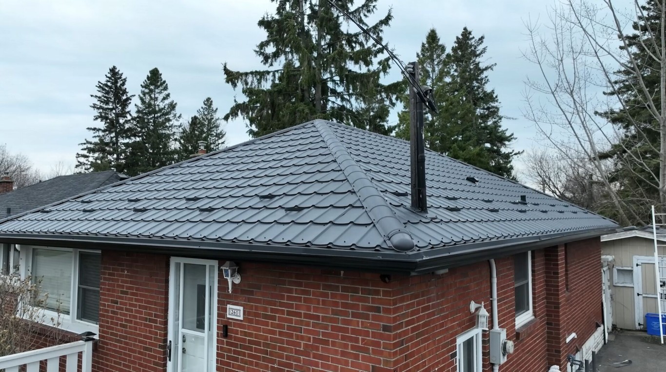 Professional roof repair on residential home in Woodland, CA